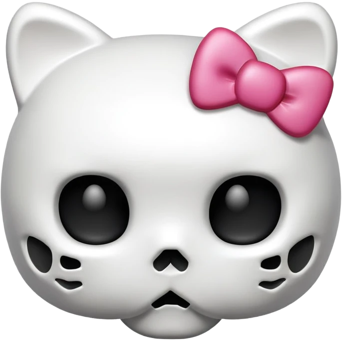 Hello kitty skull emoji