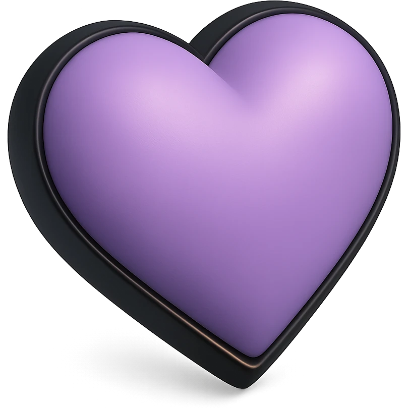 purple heart, shiny, no text emoji