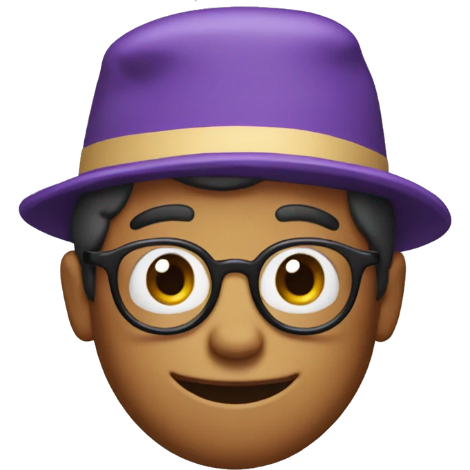Waldo wearing purple hat emoji