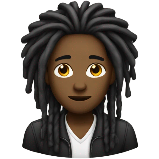 Black person with dreads emoji
