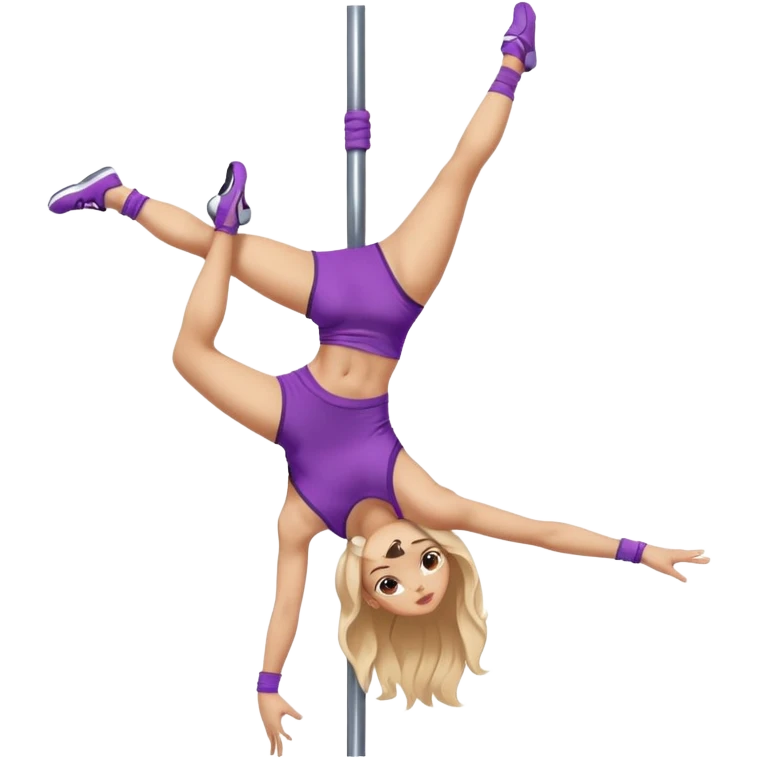 A girl doing pole dance, in a real pose emoji