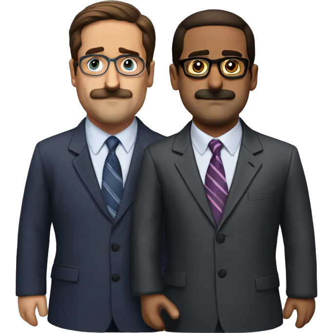 michael scott with mustache and glasses emoji