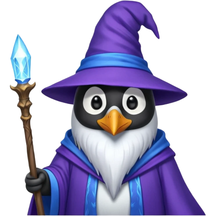 Penguin Wizard emoji