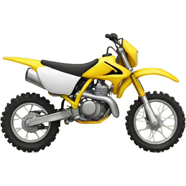 Yellow dirtbike emoji