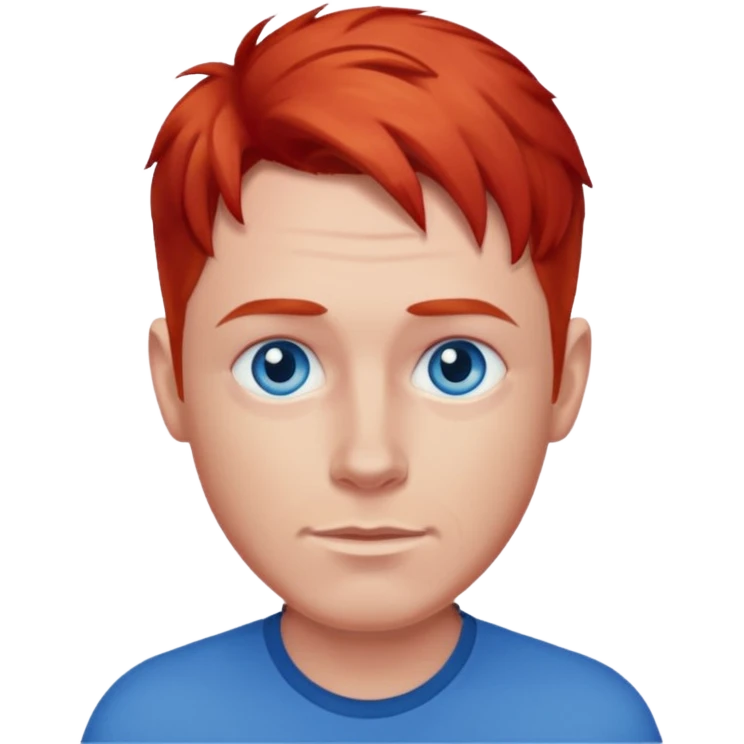 Dave Farrell with blue eyes, red hair emoji