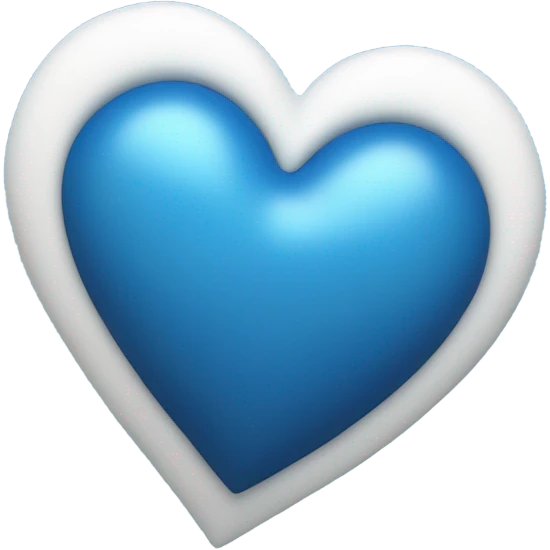 blue leap off print heart emoji