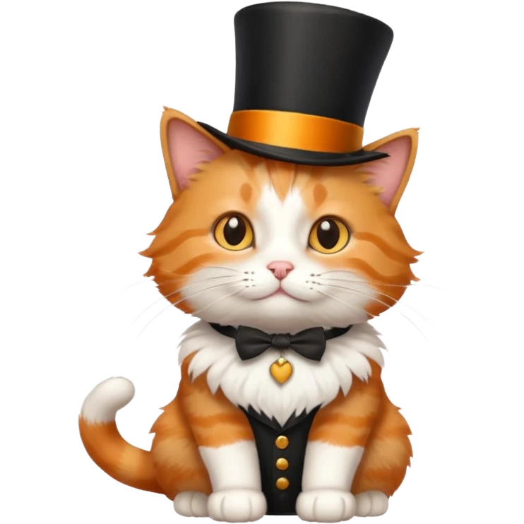 cat wearing a tophat emoji