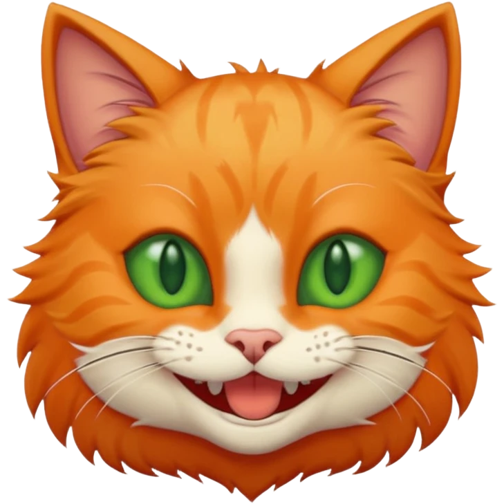 A cat with sharp teeth emoji