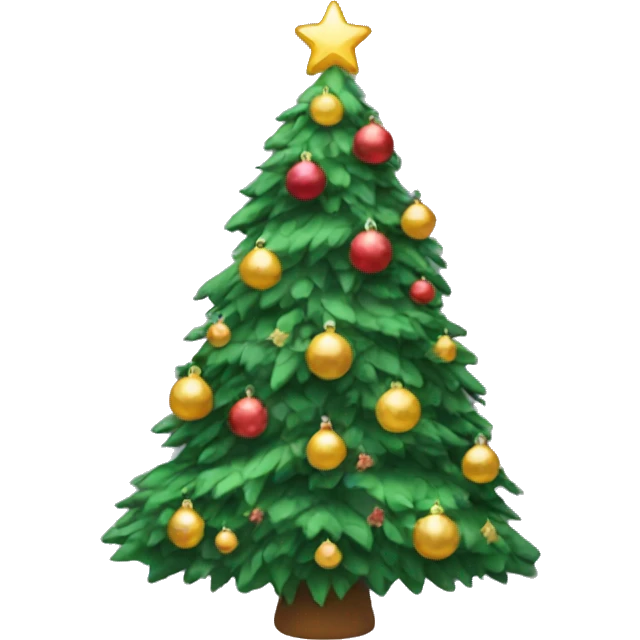 An aesthetic Christmas tree emoji