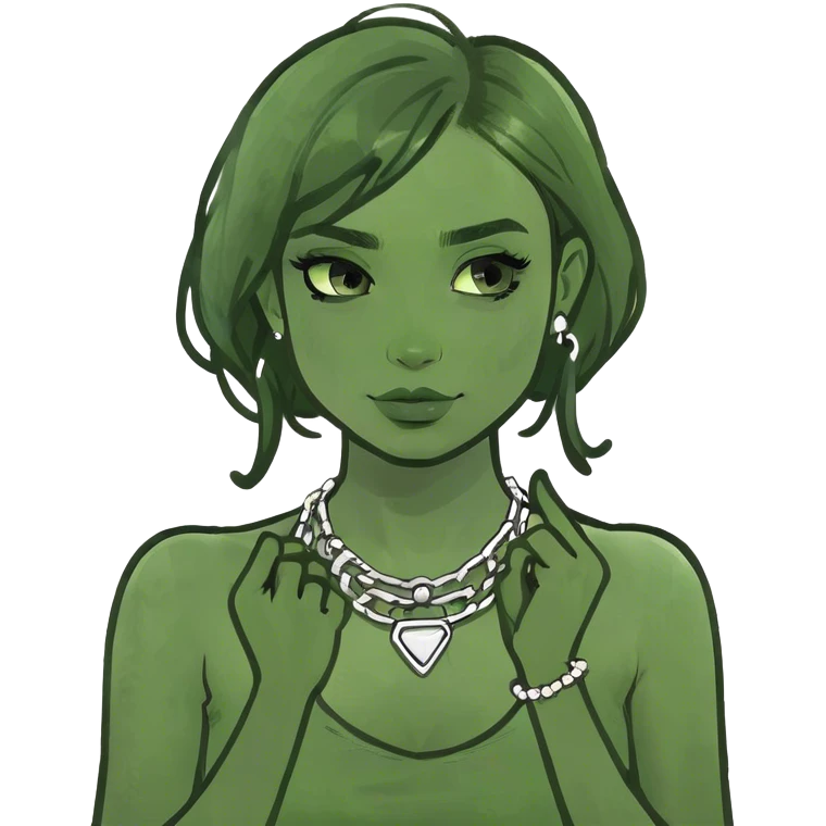 Hands around neck girl emoji