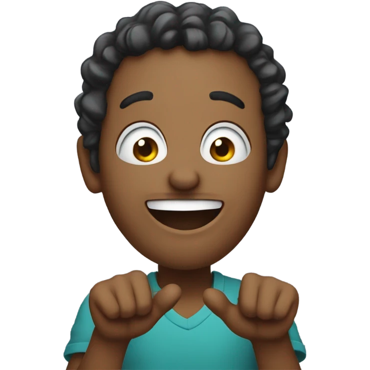 Laughing with hands up to face emoji