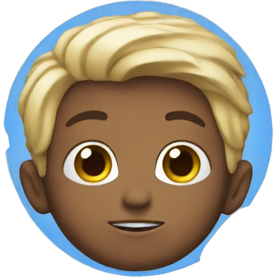 Emoji sticker azul emoji
