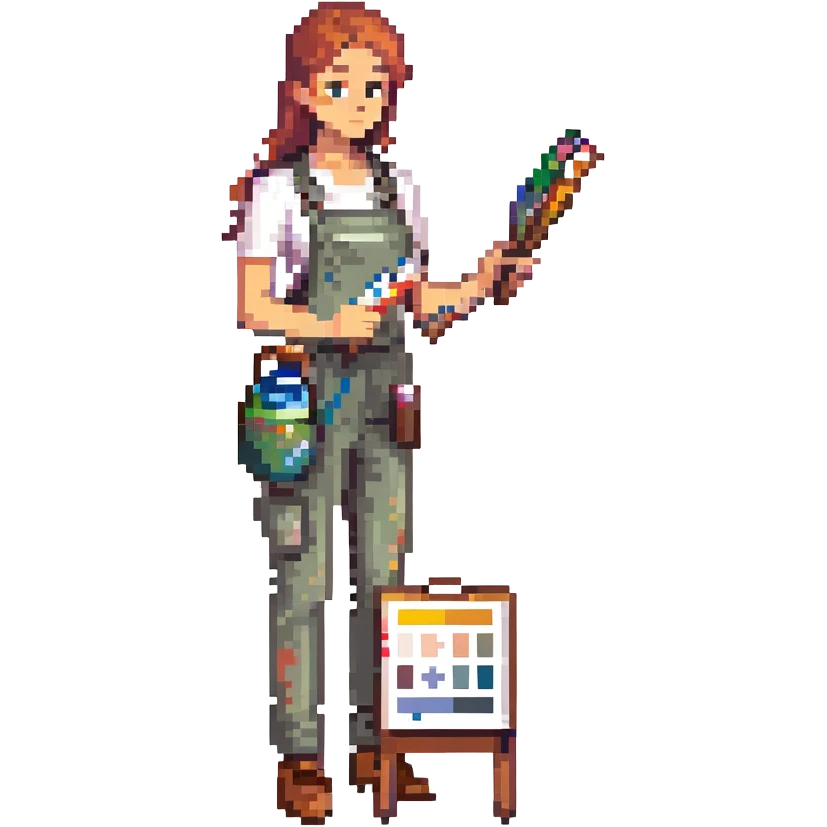 female painter emoji