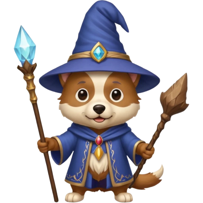 Dog wizard emoji