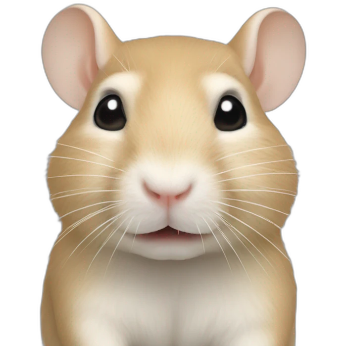 realistic beige and white gerbil emoji