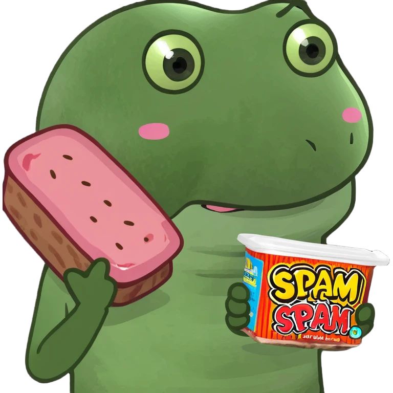 kawaii lady with spam meat   emoji