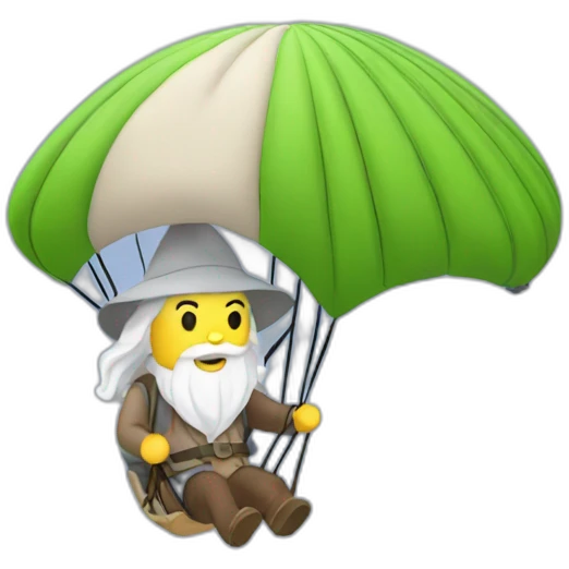 gandalf paragliding emoji