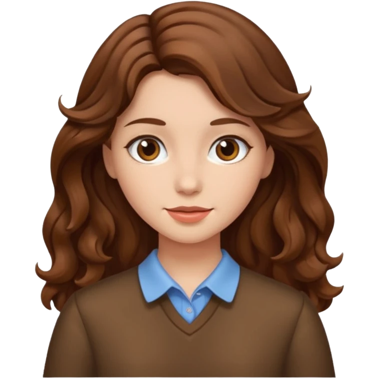 Fille au cheveux ondulés  emoji
