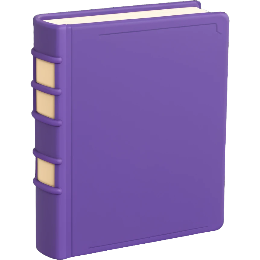 purple book closed emoji