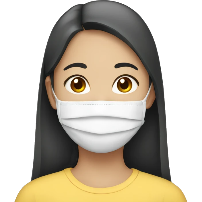 Asian girl with facemask emoji