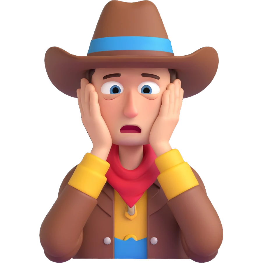 crying cowboy emoji