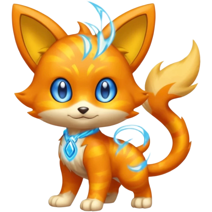 Elemental spritzly spritzee-sprigatito-Shinx-fusion (full body)  emoji