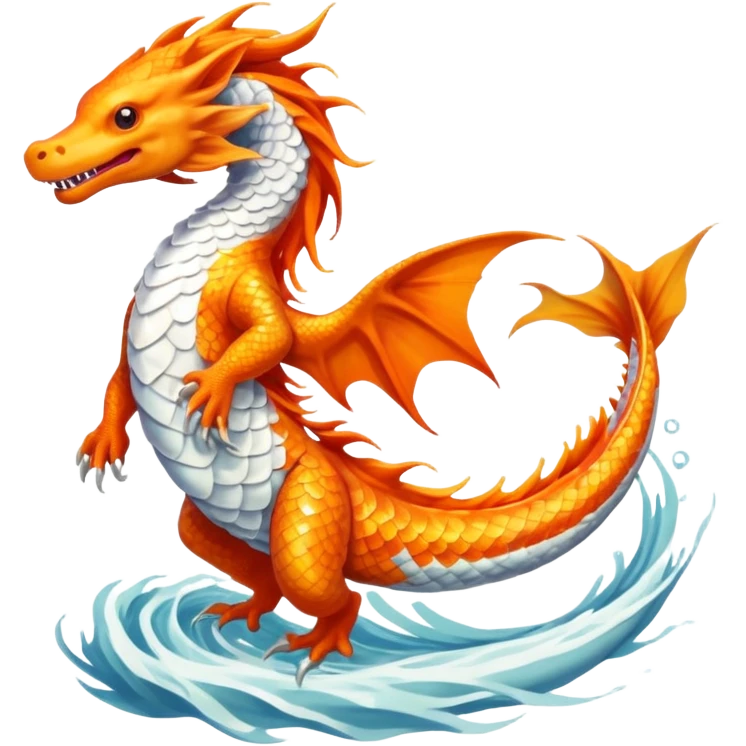 Koi-Sergal-Dragon, full body emoji