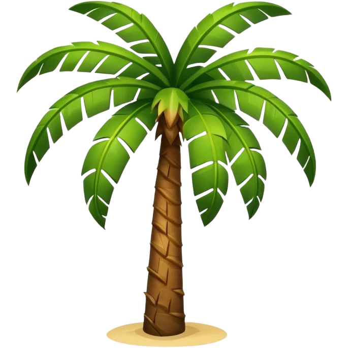 Toony Palm Tree: flat body leafs no floor emoji