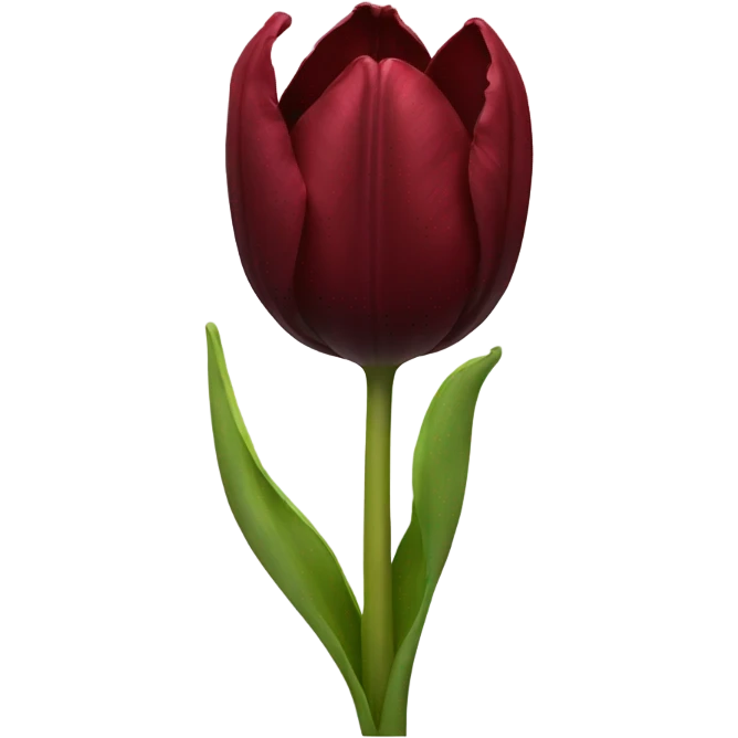 Dark red tulip emoji