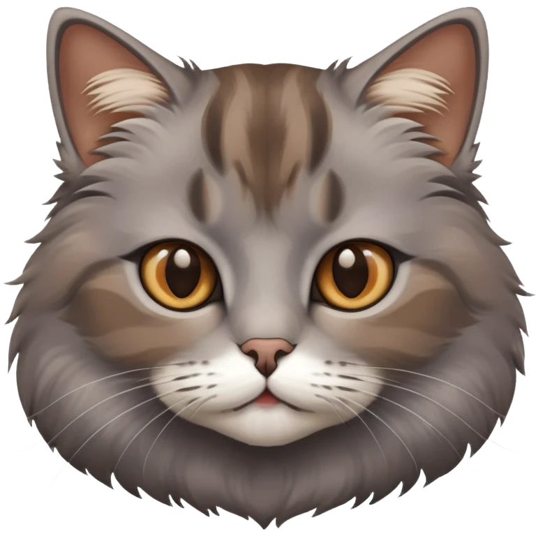 Grey and brown cat emoji