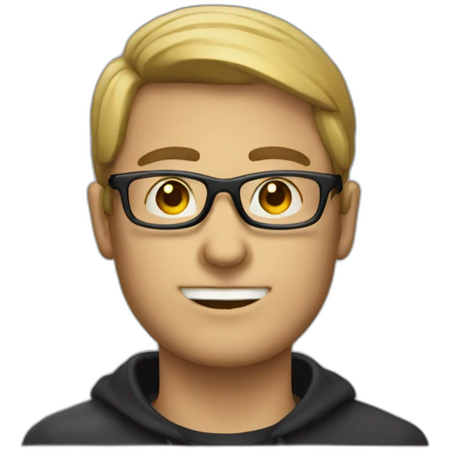 hacker man with black glasses emoji