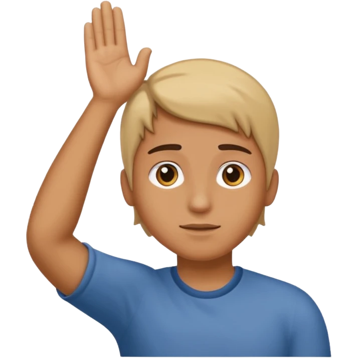 😝👋🏼Derrien la tête la main  emoji