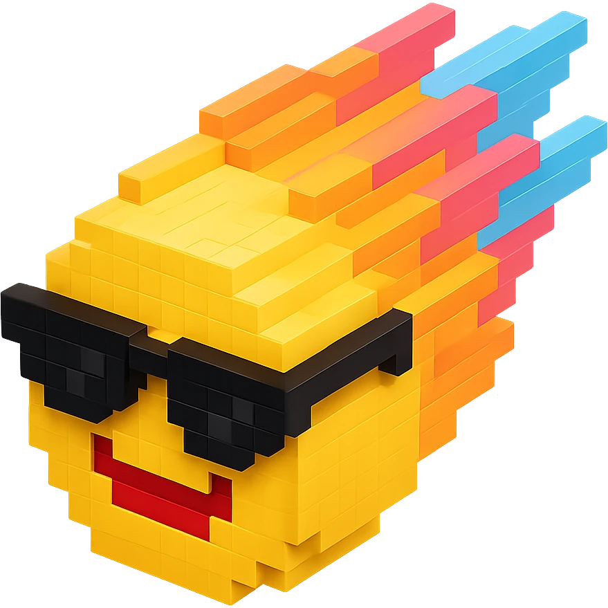 светящиеся комета в солнцезащитных очках, no background emoji