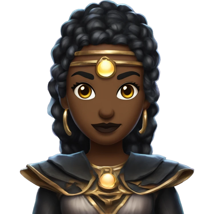 "Technomancy is the use of magic or mystical powers to control and manipulate technology” + "It's kind of like cyberpunk magic or how in some games, characters hack into systems using magic." 🖥️⚡🧙‍♂️ Make a ancient vampire technomancy goddess emoji