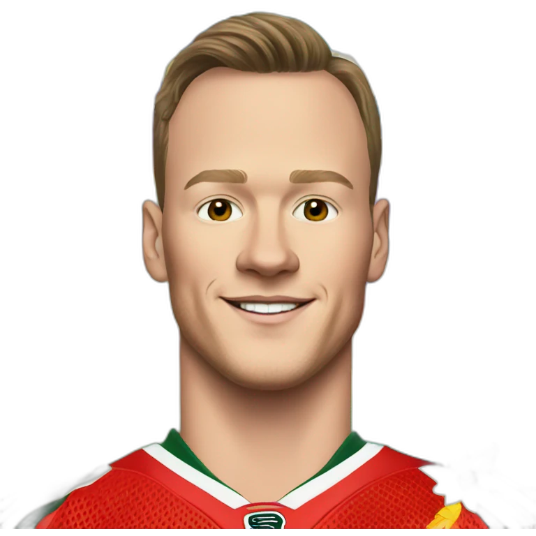 Jonathan Toews as rainbow with daffodils and roses emoji
