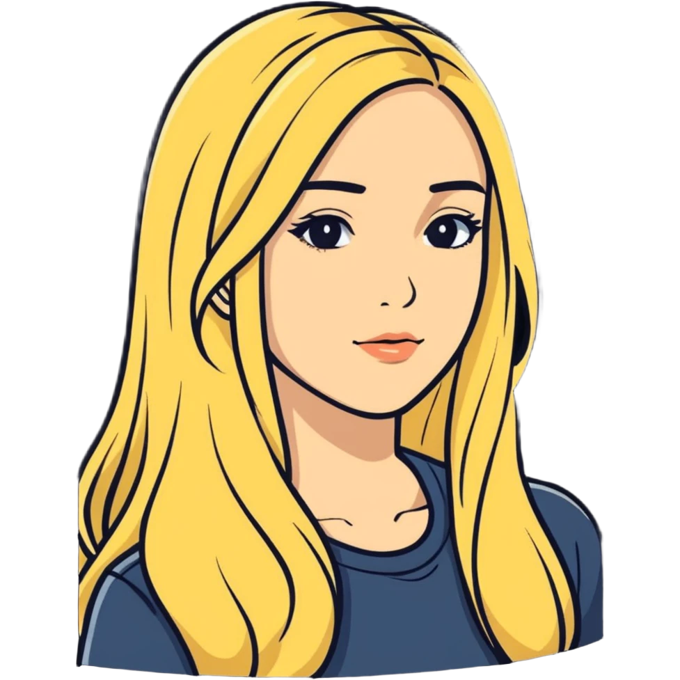 woman with long blonde hair emoji