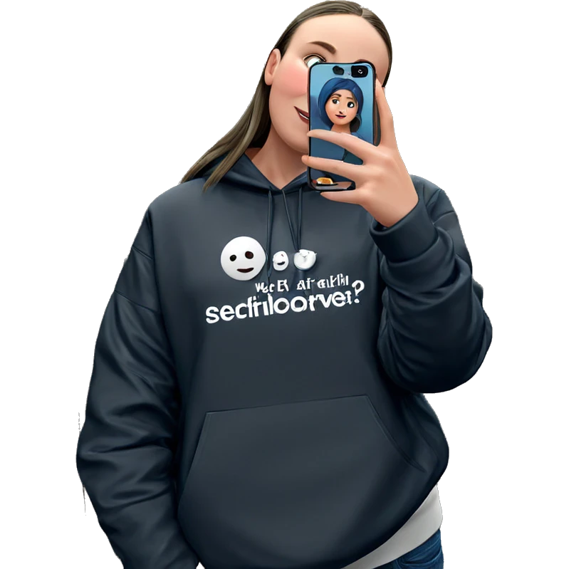 selfie of girl indoors emoji