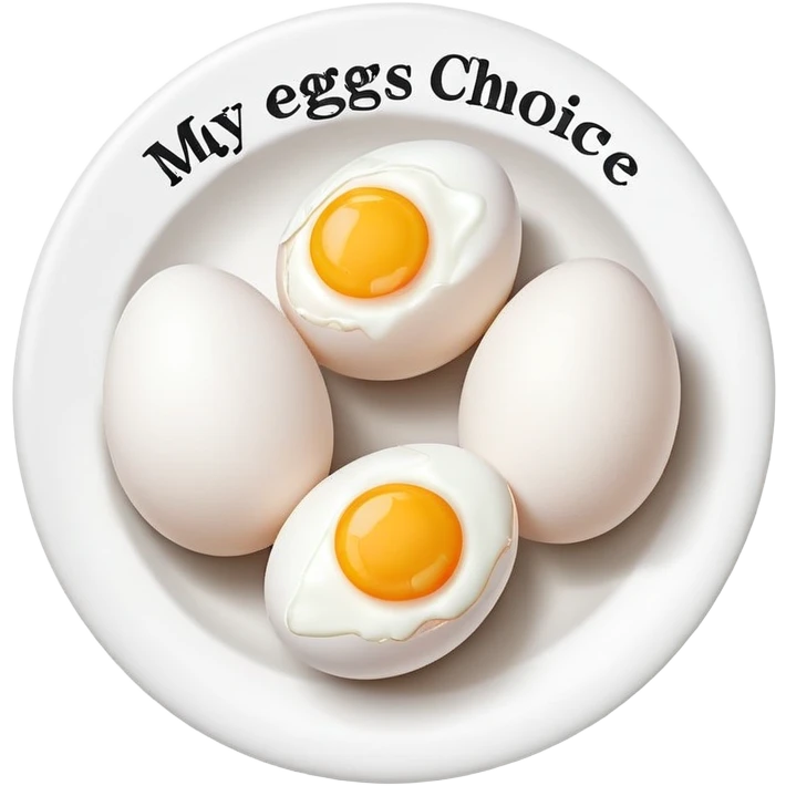 my eggs my choice sign emoji