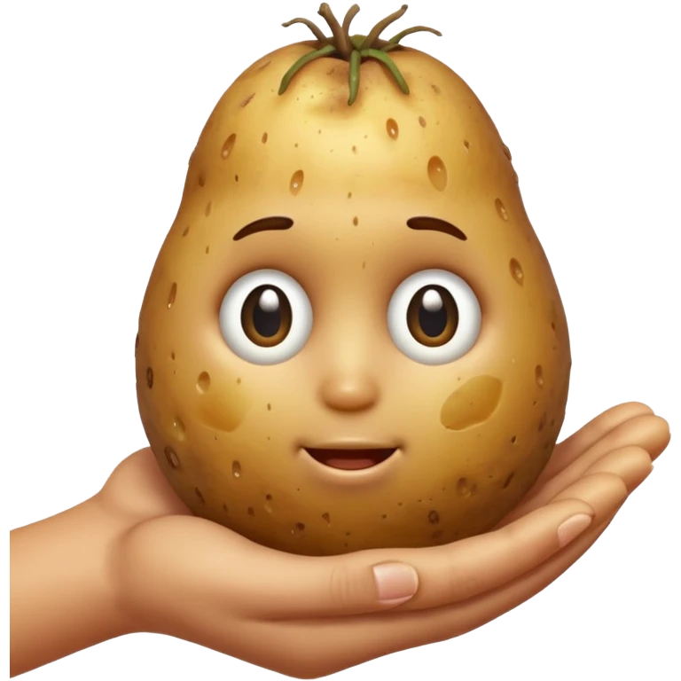 Crea una patata con le dita bagnate  emoji