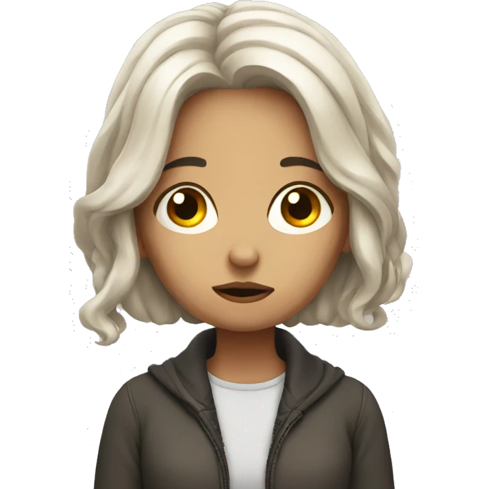 Overthinking girl emoji