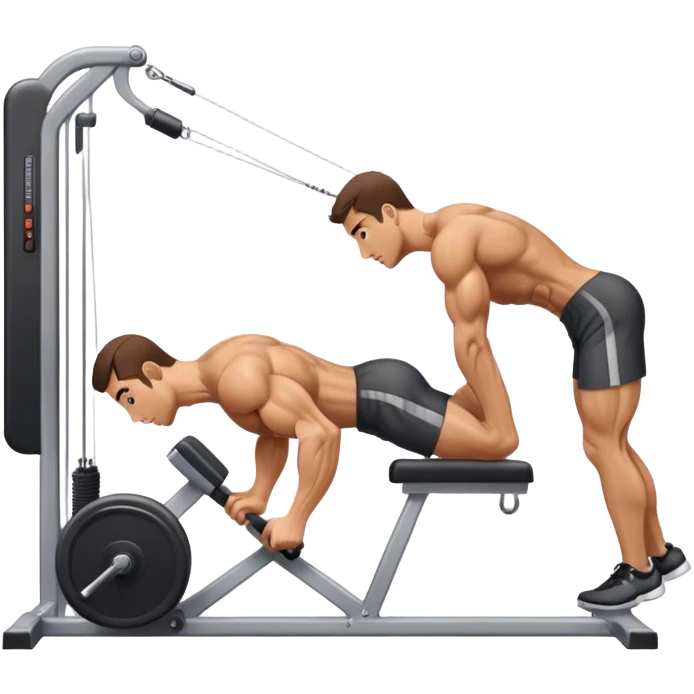 side-view man cable-machine tricep-pushdown emoji