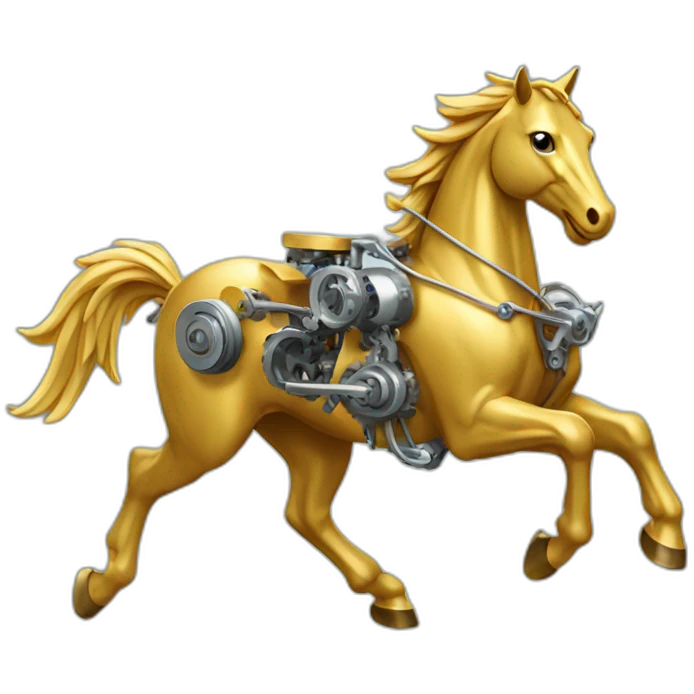 Mechanical Engineering running golden horse emoji