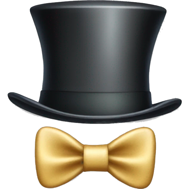 Top hat with a bow emoji