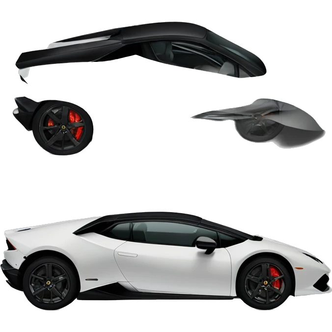 black lamborghini huracan emoji