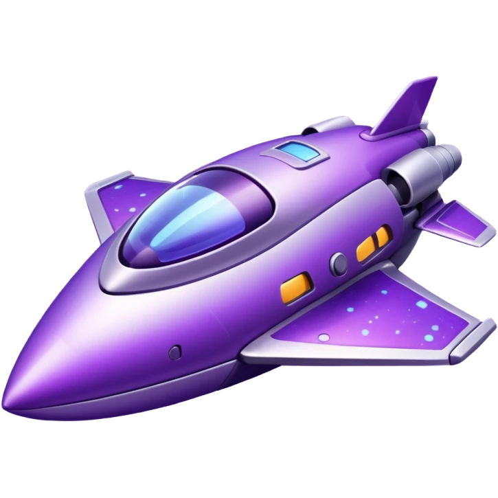 glitter purple spaceship emoji