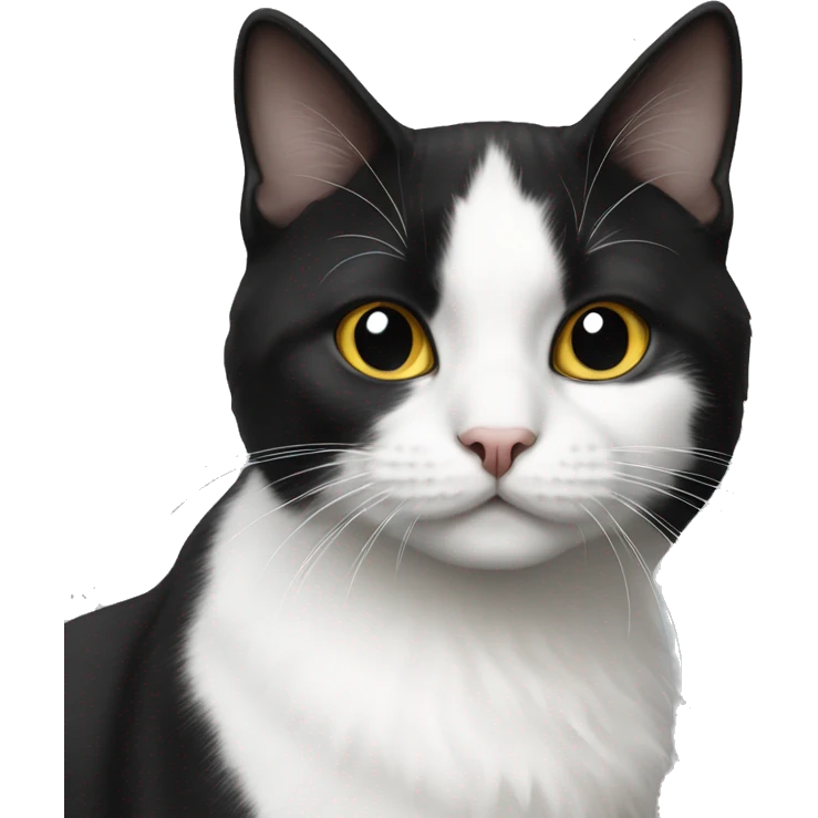Black and white cat emoji