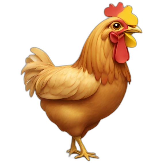 man with a chicken on its head emoji