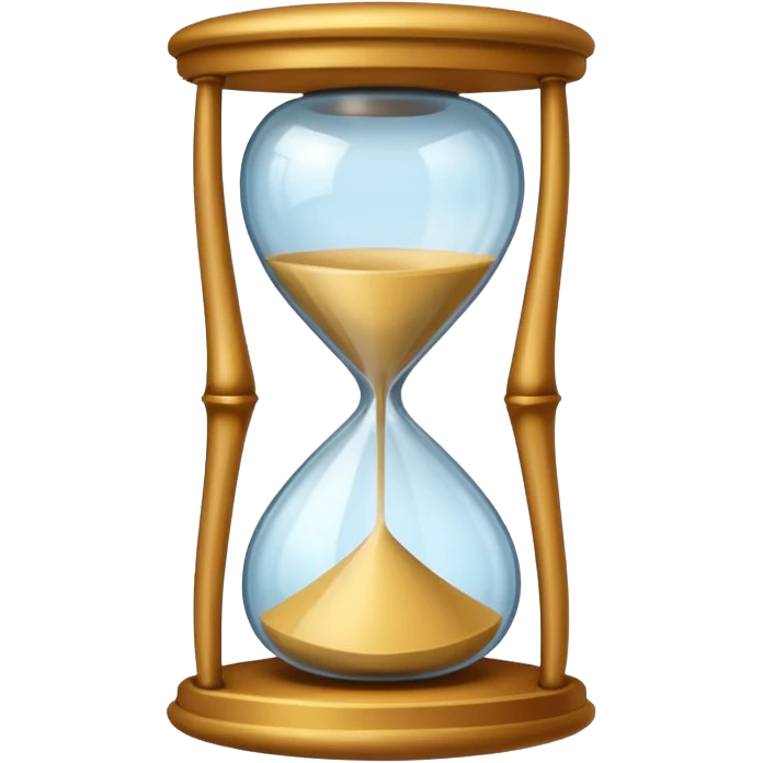 a mix between two emojis - hourglass morphing into checkmark  emoji