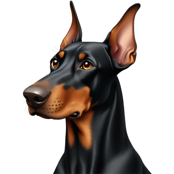 Doberman sitting emoji