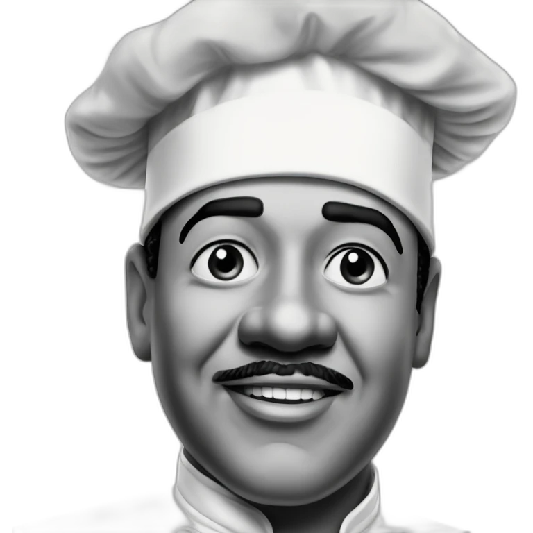 Black Dudley Dickerson wide eyed chef this house sure gone crazyof the three stooges emoji